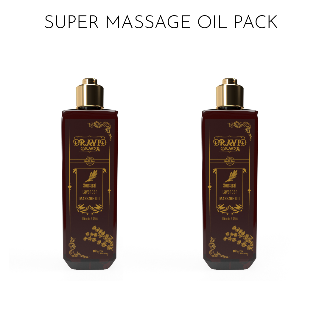 Pack of Two Sensual Lavender  Massage Oil (200 ml)